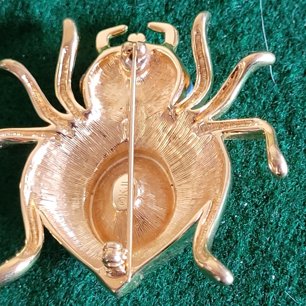 Large Vtg Kenneth J Lane Spider Brooch - image 5
